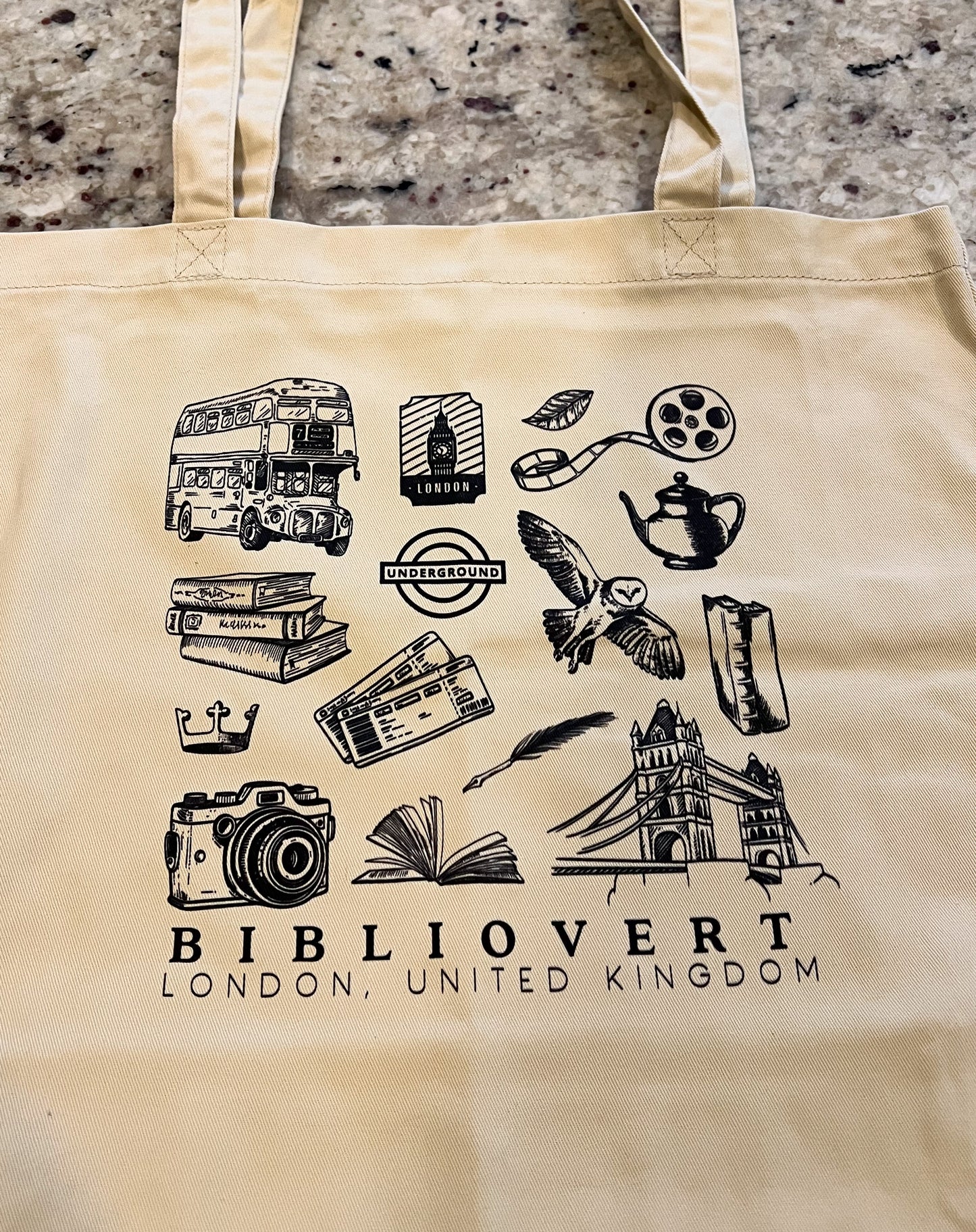 London-Themed Tote Bag